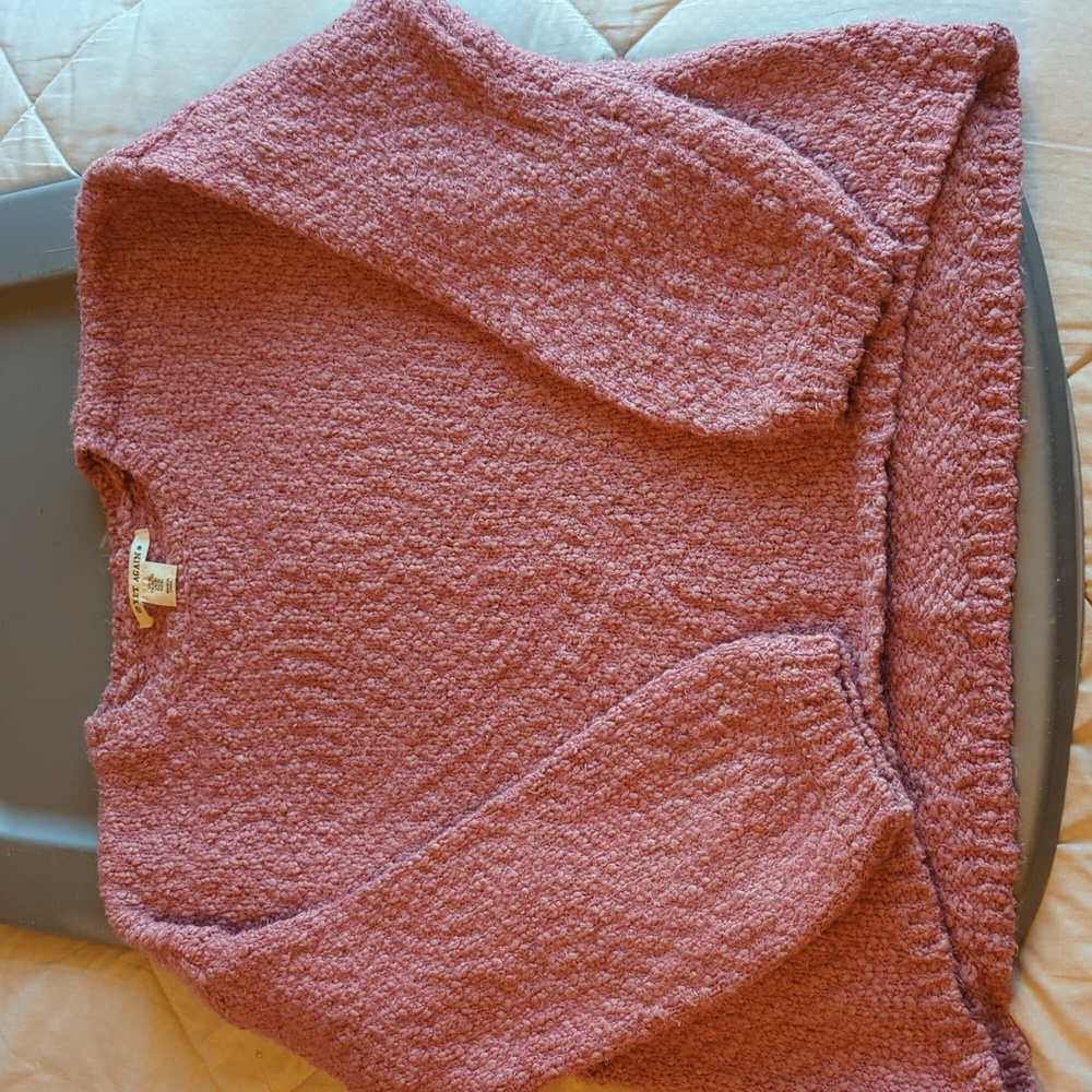 Dusty rose sweater, long sleeve size XL